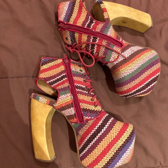 Jeffrey Campbell Lana Boota in Multi Color RARE - Picture 2 of 7
